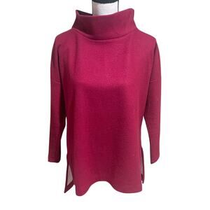 Anthropologie mock neck fleece sweater